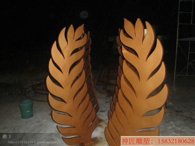 不锈钢树叶雕塑 树叶雕塑定制 树叶雕塑厂家