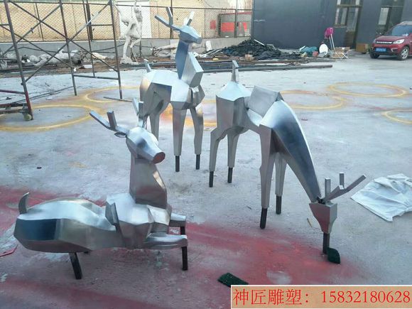 不锈钢小鹿雕塑 鹿雕塑图片 鹿雕塑价格